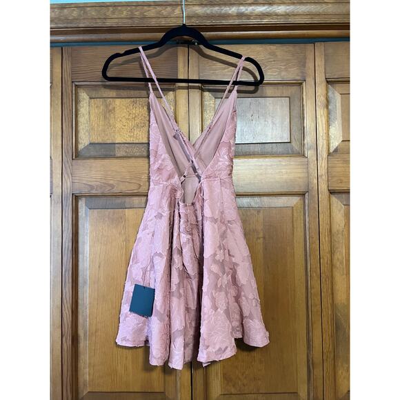 NWT Lulus Womens Days of Beauty Vintage Rose Pink Burnout Floral Skater Dress XS - Picture 9 of 12
